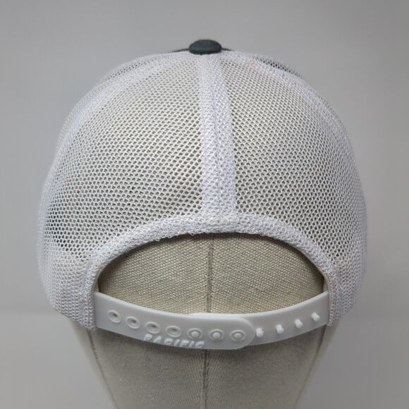 NB Snapback Mesh Back Trucker Hat Gray Youth One Size Pacific Headwear - Picture 5 of 9